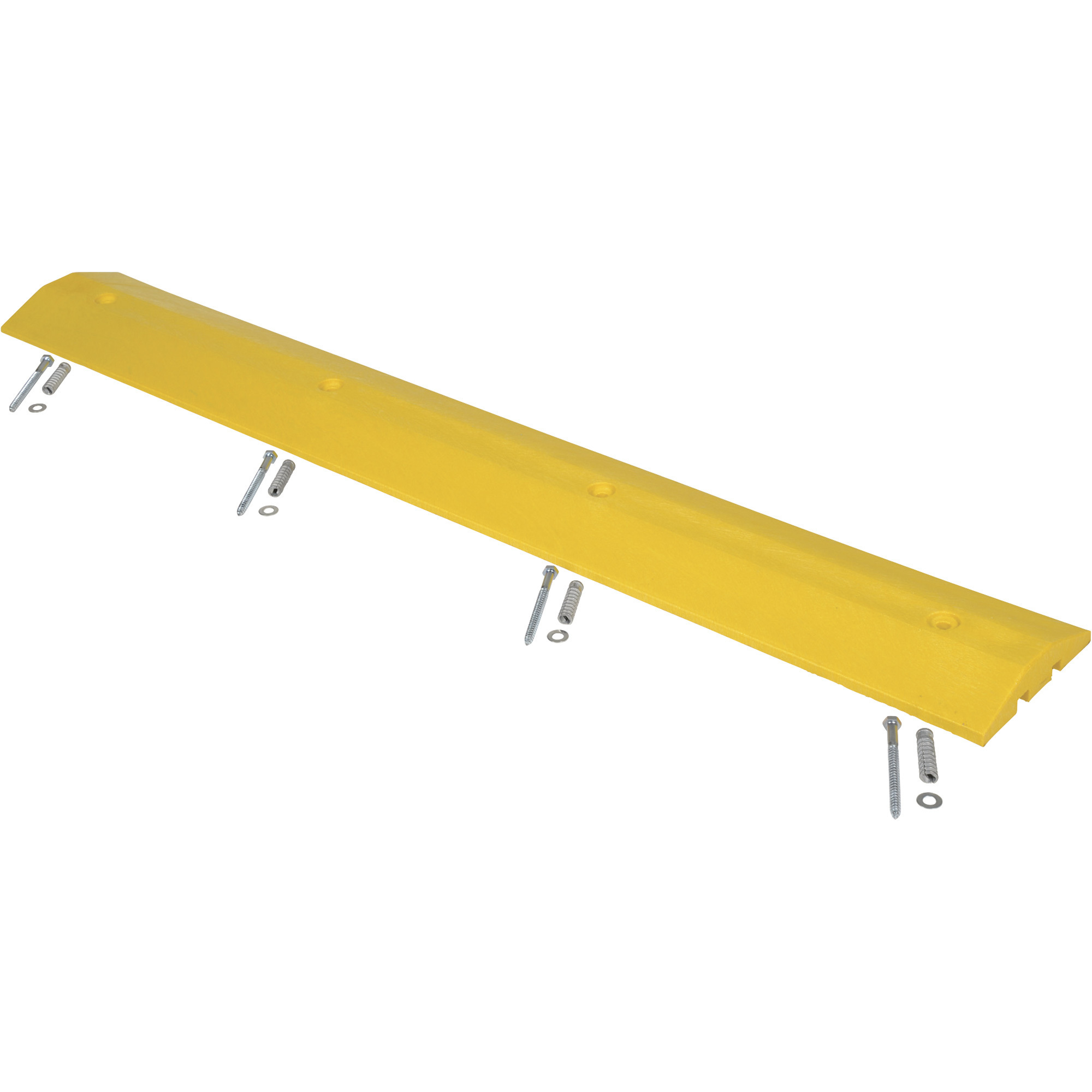Vestil Speed Bump - 72in. x 10in. x 2in., Lightweight Recycled Plastic, Yellow, Model# SB-36